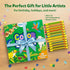 160+ 12 50 3, 4, 5, 6 Skillmatics Color & Learn Activity Book Learn Animals, Retractable Mess-Free Crayons & Pages