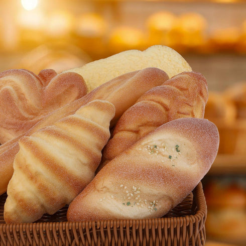 10 Set Gresorth PCS Fake Bread Artificial Loaf Decoration Lifelike Croissant Donut Cake Slice Platter Ornament