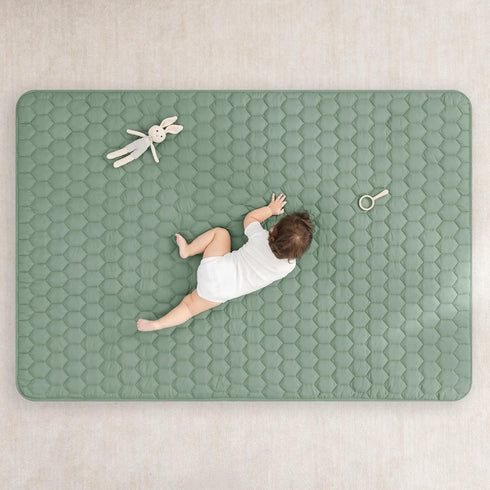 48 72 inches Comfy Cubs Rectangle Kids Play Mat - Medium x Soft Quilted Baby Floor Mat with Non-Slip Bottom - Plush