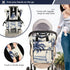 YANENDIE Backpack, Backpack Backpack Beach Surfboard Diaper Bag Unisex Travel Baby Diaper Bags with Stroller Straps