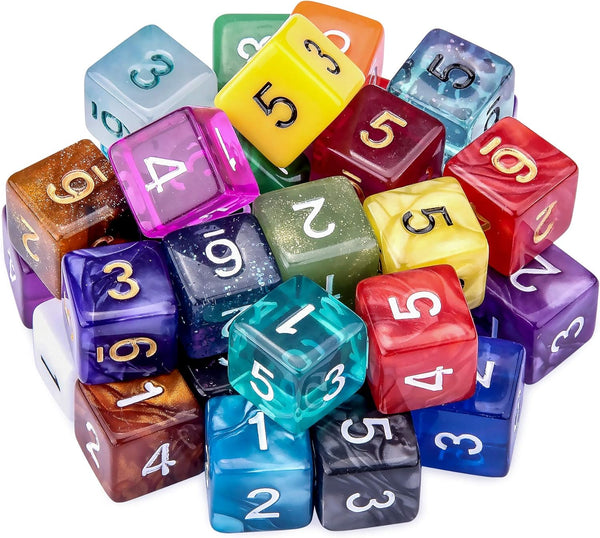 AUSTOR 35 Pieces Dices 6 Sided Polyhedral Dice Set Mixed Color 6