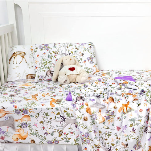 2 Pack, 28"x 52" Fitted Crib Sheet Crib Sheets for Boys & Girls, Super Soft Breathable Toddler Bed Sheets for Standard