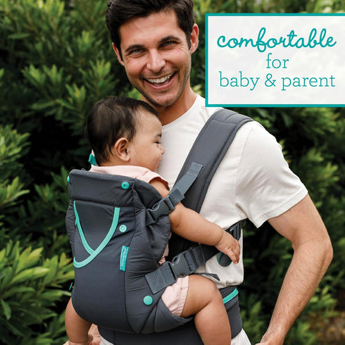 Infantino Carry On Active - Ergonomic Multi-Pocket Infant & Toddler Carrier, 8-40 lbs, with Storage
