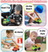 2 3 3 1 2-4, Toddler Cars Toys for Year Old Boy, in Dump Truck Mixer Cement and Crane Toys for Baby Boy Girls, BPA