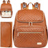 Backpack Backpack,Baby Straps,5 Weitars Diaper Bag Leather Baby Diaper Bag with Changing Pad Travel Diaper Bag