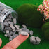 Woohome 350 PCS Gray Mini Wall Bricks, Miniature Figurine Model Brick Building Set with Scraper for Fairy Garden