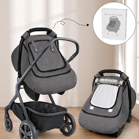 Cozy, GFU Winter Baby Car Seat Cover Waterproof, Windproof Car Seat Covers for Newborns with Double-Layer Window