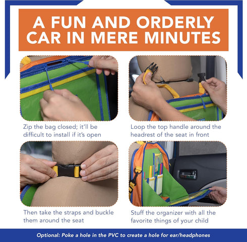 My Specialty Kids Shop 3+) Car Organizer Back Seat for Kids & Tablet Holder for Car with Kick Mats & Lap Tray Car