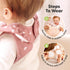 2-Pack 6-12 1-3, KeaBabies Waterproof Bibs for Baby Girl,Boy Lightweight, Large Baby Bibs for Eating, Wearable Food