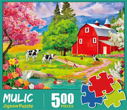 500-Piece Farm Scenery Jigsaw Puzzle for Adults