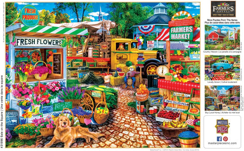MasterPieces 750 Piece Jigsaw Puzzle - Sale On The Square, 18"x24" for Adults and Family