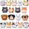 Halloscume 18 Pcs Mini Stuffed Animals Bulk Small Plush Cat Puppy 3.15