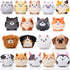 Halloscume 18 Pcs Mini Stuffed Animals Bulk Small Plush Cat Puppy 3.15