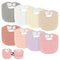COMFYROLL Drool Bibs for Baby Girls & Boys, 8 Pack Baby Muslin Bibs