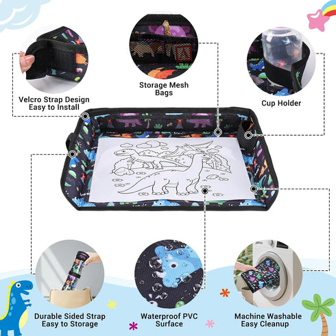 COOLBEBE 1-3, Airplane Tray Table Cover, Foldable Travel Tray Cover for Toddlers Universal Fit for Airplane, Car Seat