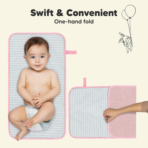 Organic Burp Cloths for Baby Boys and Girls and Portable Diaper Changing Pad Bundle - Burping Cloth, Burp Clothes