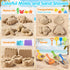 LullaBlock Set 20 3-10 Beach Toys for Kids, Sand Toys with Collapsible Sand Bucket, Shovel, Marine Life & Vehicles