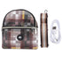 MOTOULAX Insulated Baby Bottle Bag Canvas USB Heated Breastmilk Storage Bottle Warmer Travel Bag with Shoulder Strap