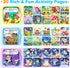 BATHKITS 3 Pack 30 3+ Reusable Water Painting Book for Kids - Magic Water Coloring Books with Water Pens, Fairy Tale