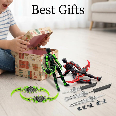 T13 Set 3D 13 Dummy 13, Action Figure - (Assembled) Printed Action Figure, Titan Action Figure, Multi-Jointed Movable