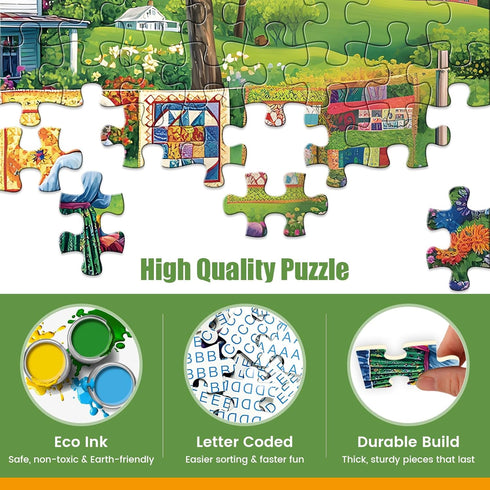 300 8-10 10-12,Vintage Country 20.5x15in Piece Puzzles for Adults,Farm Grandma Jigsaw Puzzle for Adults Children