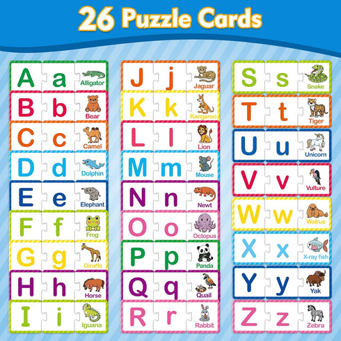 Alphabet Puzzle Cards,ABC puzzle,Alphabet Learning Toys,ABC Learning for Toddlers Kids,Matching Letter Game,Preschool Learning Activities,Kindergarten Classroom Must Haves,Homeschool Supplies