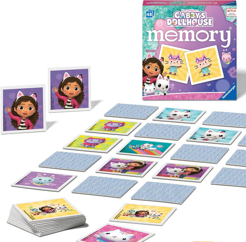 Ravensburger Gabby's Dollhouse Toys - Educational Mini Memory Game for Kids Age 3 Years and Up