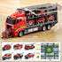 NIPLOOOW 3-5 Set 3-5, 3-8+ Toddler Boys Toys for Years Old, Fire Truck Vehicle with Play Mat and Die-Cast Toy Car
