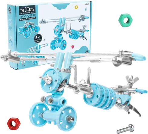 Build Your Own Airplane Model Kits - AirBit Transport STEM Toys for Boys & Girls Ages 8-12, Educational Building Toys