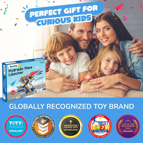 2in1 6-14 6, 8,10,12,14 Smartivity DIY Hydraulic Paper Airplanes & Darts Launcher STEM Toy for Kids Ages Years I