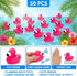 50 Goaste Pieces Flamingo Rubber Ducks Bulk, Pink Flamingo Bath Toys, Cute Floating Squeaky Bathtub Ducks for Baby