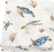LifeTree Baby Swaddle Blanket, 70% Viscose from Bamboo and 30% Cotton Muslin, Boys Girls, Large 47" x 47" Sea Turtle