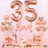 KatchOn Rose Gold 35 Balloon Numbers - 40 Inch Mylar Balloons for 35th Birthday Anniversary Decorations