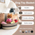 Dog Toy Basket Small Baskets for Gifts, Woven Storage Basket for Towels, Baby Basket for Nursery, Dog Toy Bin for Living Room, Toy Storage Organizer Bins, 12 x 8 x 5 inches