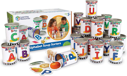Learning Resources Alphabet Soup Sorters - 208 Pieces, Ages 3+, Early Phonics