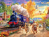 Buffalo Games Angelo Bonito Racing The Train 750 Piece Jigsaw Puzzle for Adults - Finished Size 24.00 x 18.00