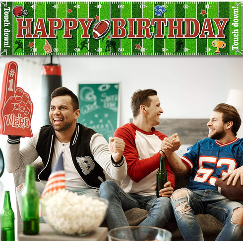 Tatuo Football Birthday Party Decorations, Sports Themed Backdrop Banner Supplies, Super Football Game Fan Party
