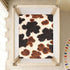 CZXW 52" 28" Retro Cow Black Brown Crib Sheets Fitted x Natural Cotton Soft & Breathable for Baby Crib Mattress