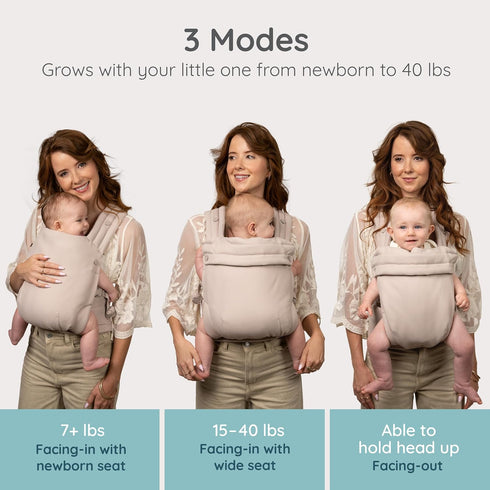 7-40 lbs, Infantino Honey Blossom Baby Carrier, Ergonomic Infant to Toddler Carrier, Hip Healthy M Position Support