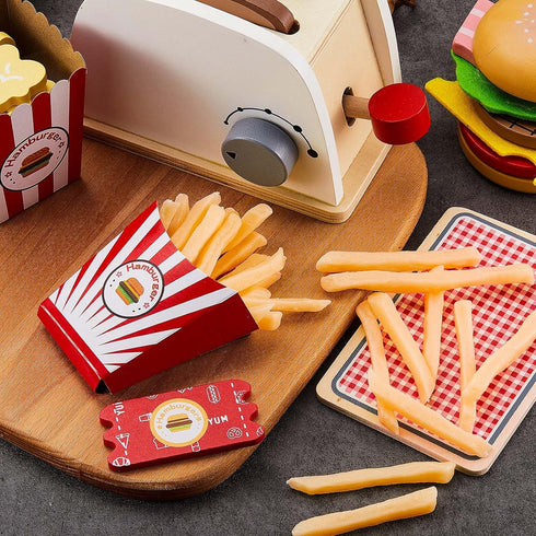 30 Zhanmai Pieces Fake French Fries Artificial Realistic French Fries Simulation PVC Kitchen Decoration Lifelike Tools