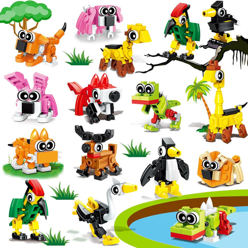 30PCS Mini Animal Building Blocks Party Favors for Kids 4-8 8-12 Birthday