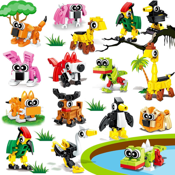 20PCS Mini Animal Building Blocks Party Favors for Kids 4-8 8-12 Birthday