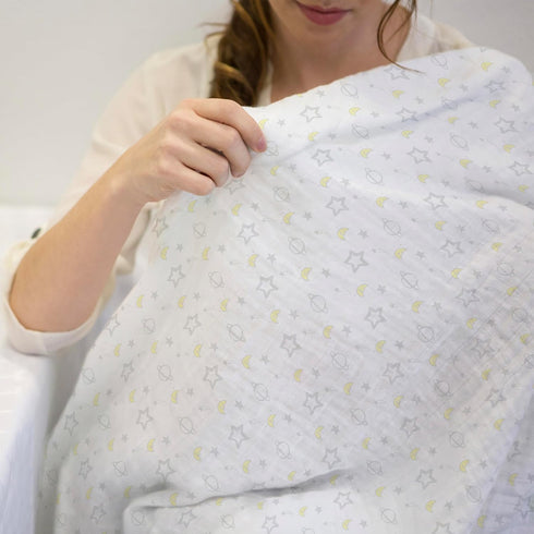 Set 4, 46x46 inches, SwaddleDesigns Cotton Muslin Swaddle Blankets, of Receiving Blankets for Baby Boys & Girls, Best