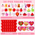 28 Packs JOYIN Valentine's Day Heart Gift Cards with Mochi Squishy Toys and Heart Shells, Stress Relief Fidget Toys