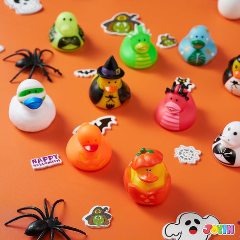 18 JOYIN PCS Halloween Rubber Ducks, Halloween Ducks for Halloween Party Favors Decorations, Rubber Duckies Baby Bath