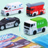 JASNKKONT 4 18 Swimming Floating Changing Color Light Up Bath Toy Car with Bath Book & Storage Bag, No Hole Realistic