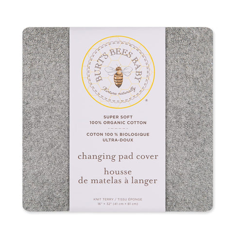Burt's Bees Baby Changing Pad Cover – 100% Organic Cotton Changing Pad Liner for Standard 16" x 32" Baby Mats