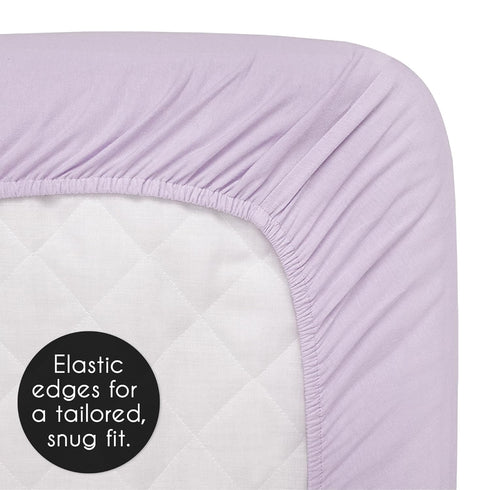 Sweet Jojo Designs Lavender Purple Boho Floral Baby Changing Pad Cover - Infant Diaper Table Change Mat Sheet