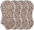 Mazeann 4 Pack Leopard Cheetah Print Burp Cloths Baby Boys Girls Absorbent Soft Cotton Burping Cloths Rags