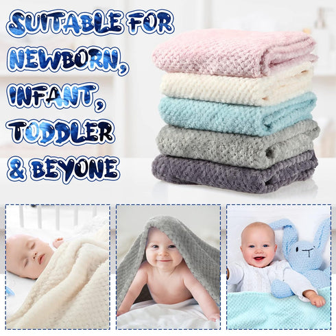 10 30 40 Inch Peryiter Pieces Baby Fuzzy Blankets x Toddler Soft Throw Blankets Warm Newborn Receiving Infant Blanket